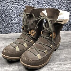 Merrell Boots Womens Size 8.5 Brown Suede Fleece Lined Winter Snow Outdoor